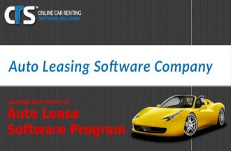 Auto leasing management software system programs