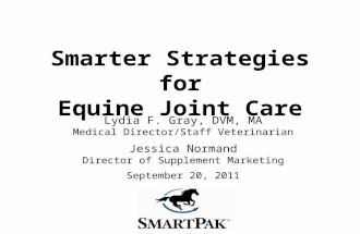 Smarter Equine Joint Care Strategies presented by SmartPak Equine Sept 2011