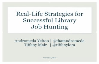 Real-Life Strategies for Successful Library Jobhunting