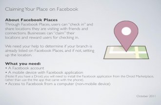 Claim Your Place on Facebook