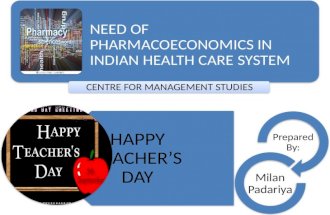 Need of Pharmacoeconomics in Indian Health Care System