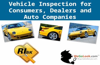 Vehicle Inspection For Consumers, Dealers And Auto Companies