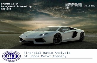 Financial ratio analysis for honda motor company