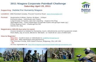 Paintball corporate challenge - April 23, 2011