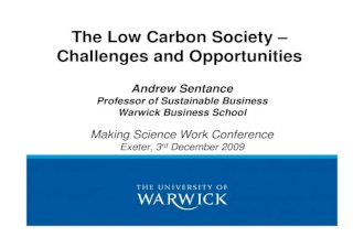 The low carbon society   challenges and opportunities