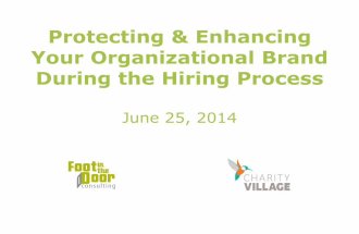 Enhancing and protecting your brand through the hiring process