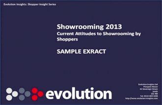 Showrooming in F&G 2013