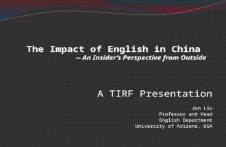 TIRF - Chinese Perspective on English: Current Status and Future Trends
