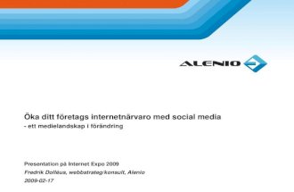 Presentation Sociala Medier - Internet Expo 2009