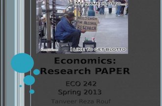 Introduction to writing an undergraduate economics research paper by Tanveer Reza Rouf