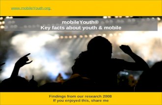 (Graham Brown mobileYouth) mobileYouth key statistics by mobileYouth.org