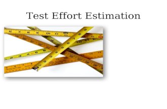 Test effort estimation