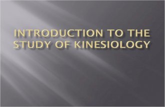Kinesiology intro 1