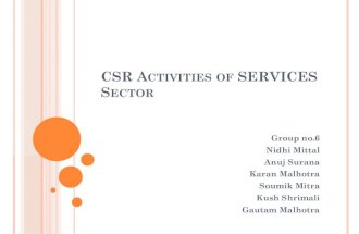 CSR Activities Of Service Sector