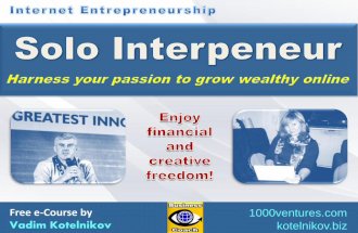 SOLO INTERPRENEUR - home based business ideas, how to make money online, IT-powered self-employed internet entrepreneur
