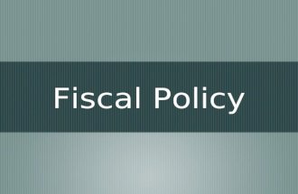 16.  fiscal policy