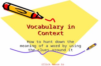 Vocabulary in context