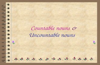 Countable n uncountable nouns