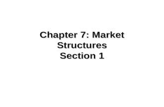 Chapter 7 Market Structure Econ