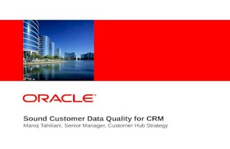 Sound Data Quality for CRM