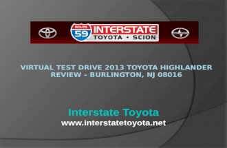 Virtual Test Drive 2013 Toyota Highlander Review – Burlington, NJ 08016