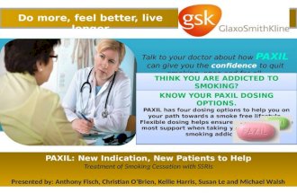 Paxil: New Indication, New Patients to Help