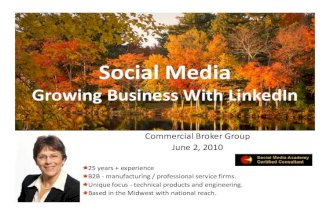 Growing Your Business With LinkedIn |  Commercial Brokers Group