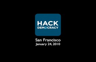 Hack Democracy San Francisco meetup #1 - intro