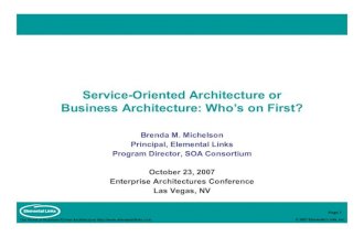 Enterprise Architecture Conference 2007: SOA and Business Architecture