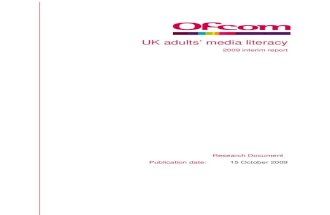 UK Adults' Media Literacy Study - Ofcom - October 2009