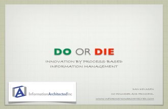 Do Or Die Innovation By Process Based Information Management