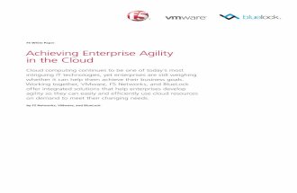 Achieving Cloud Enterprise Agility