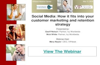 Social Media: How it fits into your customer marketing and retention strategy