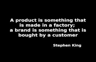 Product definition and Brand Models