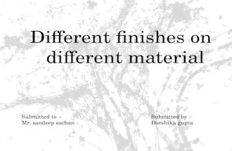 finishes on materials