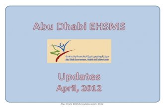 Abu dhabi ehsms updates april,2012
