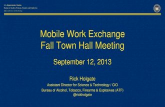 Mobile Work Exchange Fall Town Hall Meeting, 12Sep13