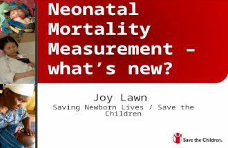 Neonatal mortality measurement   what's new
