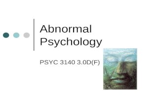 Abnormal psychology 1b