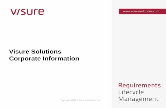 Visure Solutions - Requirements Engineering Software -Corporate Information