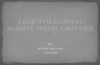 Line following robot with gripper