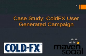 Case Study: Cold-FX Facebook User-Generated Campaign