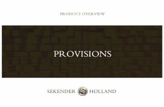 Overview provisions provided by Sekender Holland