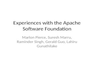 Experiences with the Apache Software Foundation