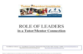 Role of Leaders - Helping Kids to Careers