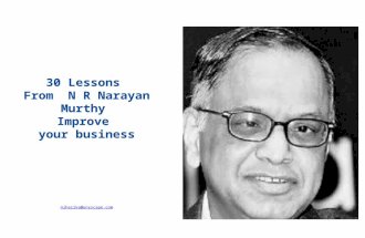 30 lessons from narayan muthy