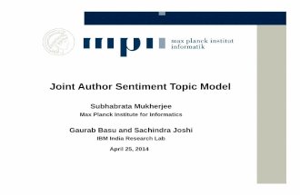 Joint Author Sentiment Topic Model