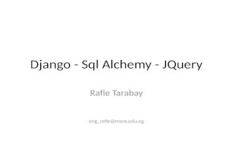 Django - sql alchemy - jquery