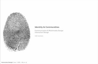 Identity and Communities
