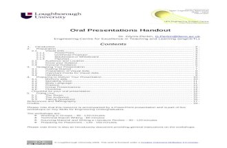 Oral Presentations Handout
